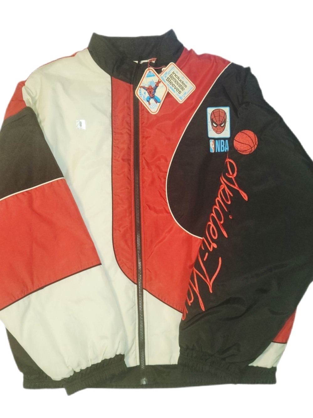 Spider-Man NBA Jacket Removable Sleeves Style New